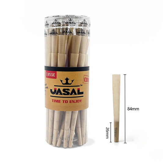 UASAL 100 Cone Classic 1¼ Cones Smoking Rolled 84MM Rolling Paper with Tips & Packing Tubes Included