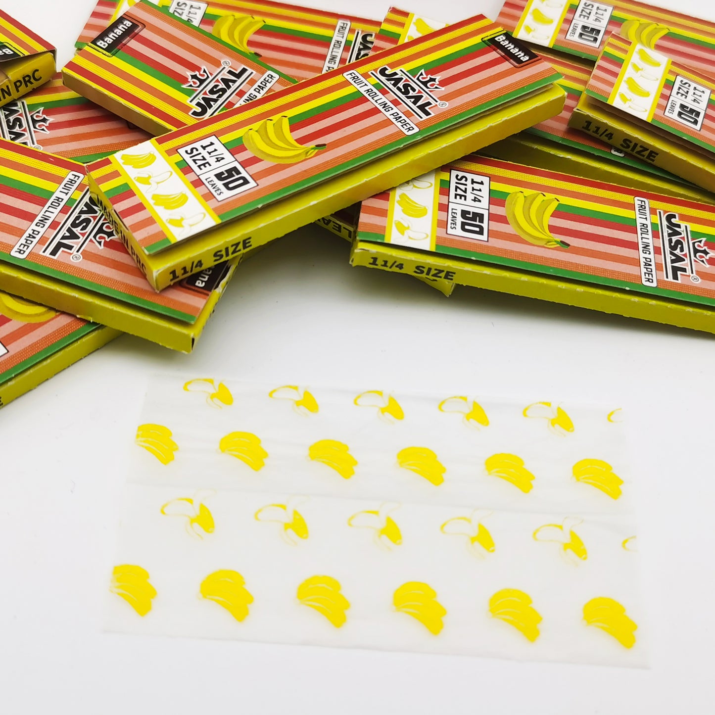 UASAL Fruit Flavor 1¼ Rolling Papers -12 Packs 78mam Rolling Papers (50 Leaves in Pack) 600 Total,Banana